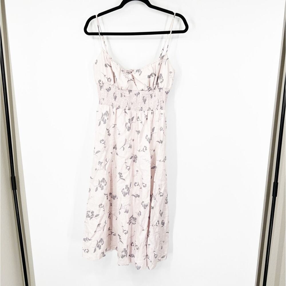 Wilfred Aritzia Genoa Linen Midi Dress in Vin Gris/Ardoise